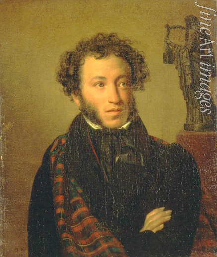 Kiprensky Orest Adamovich - Portrait of the poet Alexander Sergeyevich Pushkin (1799-1837)