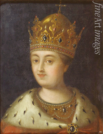 Antropov Alexei Petrovich - Portrait of the regent Sophia Alekseyevna (1657-1704)