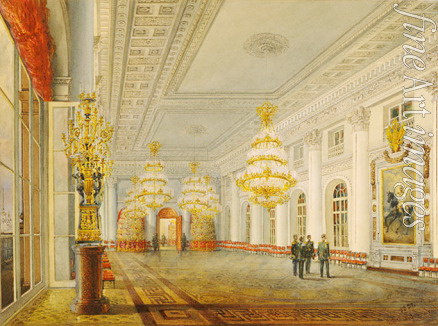Sadovnikov Vasily Semyonovich - The Great Hall (Nicholas Hall) of the Winter palace in St. Petersburg