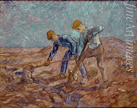 Gogh Vincent van - Zwei Bauern beim Umgraben (nach Millet)