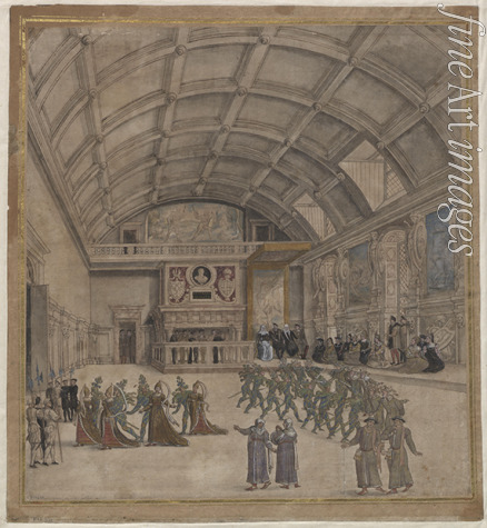 Anonymous - Binche Palace during the celebrations in August 1549