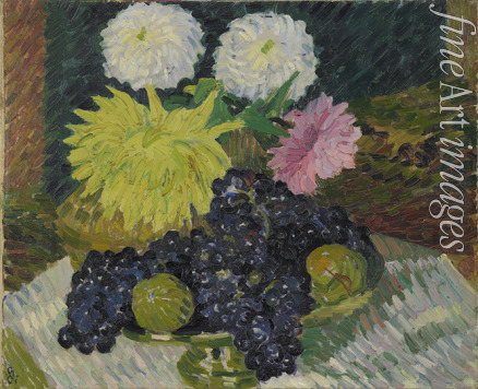 Giacometti Giovanni - Dahlias and grapes