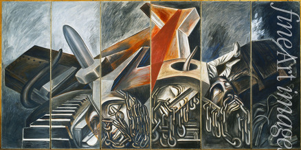 Orozco José Clemente - Dive Bomber and Tank