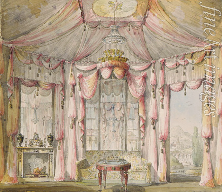 Lvov Nikolai Alexandrovich - Interior design for the boudoir in the Count Bezborodko House in Moscow