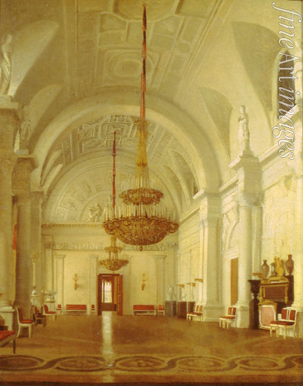 Zaryanko Sergei Konstantinovich - View of the White Hall in the Winter palace in St. Petersburg