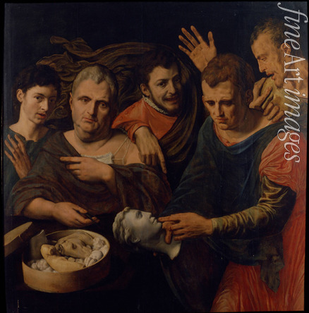 Key Willem Adriaensz - Portrait of Frans Floris and Willem Key with Titus, Caligula and Vitellius