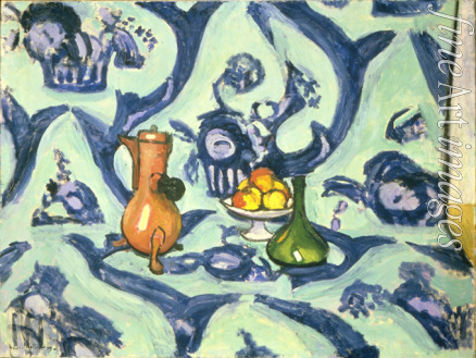 Matisse Henri - Stilleben auf blauer Tischdecke