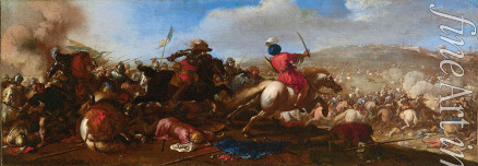 Courtois Jacques - Battle scene between Turks and Christians