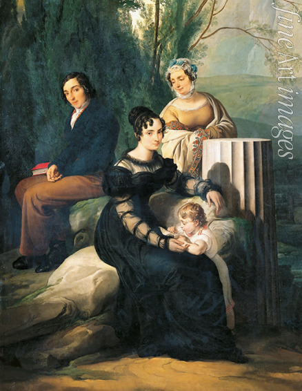 Hayez Francesco - Portrait of the Borri Stampa Family