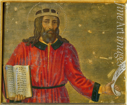 Rosselli Cosimo di Lorenzo - König David (Predella des Altarbildes)