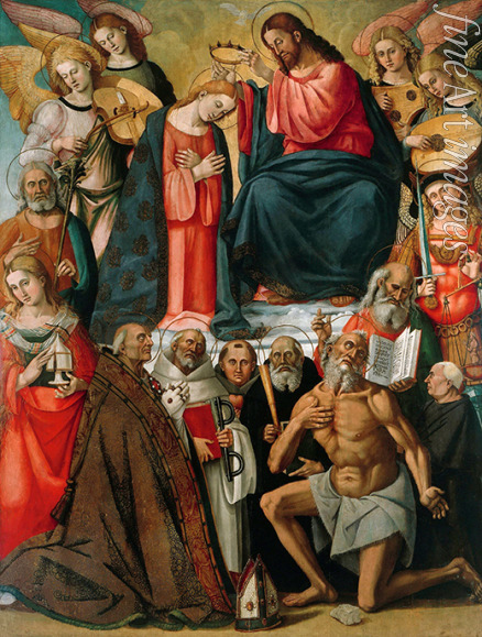 Signorelli Luca - Marienkrönung mit Engeln und Heiligen