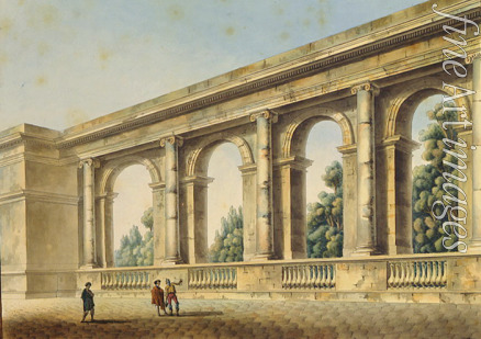 Thomas de Thomon Jean François - Ansicht einer Bogengalerie