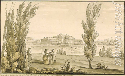 Quarenghi Giacomo Antonio Domenico - Blick auf Orangerie im Landgut von Holstein-Beck auf der Peterhofer Landstrasse