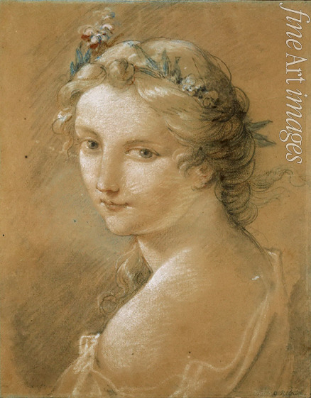 Natoire Charles Joseph - Portrait of a Young Woman