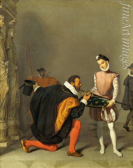 Ingres Jean Auguste Dominique - Don Pedro of Toledo Kissing Henry IV's Sword