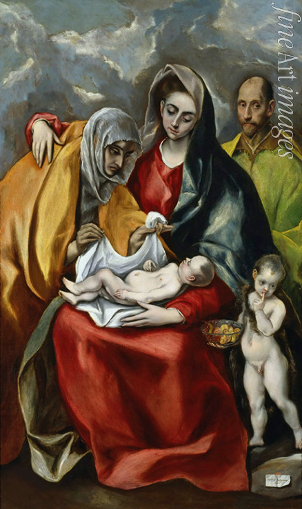 El Greco Dominico - The Holy Family with the young John the Baptist