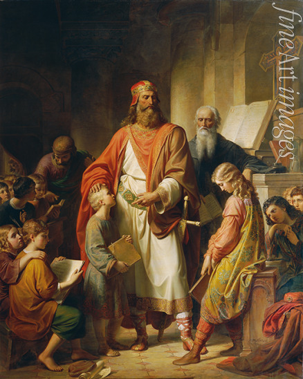Blaas Karl von - Charlemagne scolds the bad students