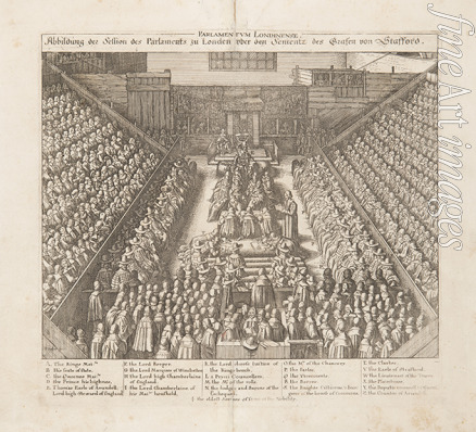 Hollar Wenceslaus - Abbildung der Session des Parlaments zu London über den Sententz des Grafen von Stafford