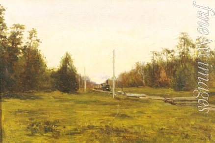 Aladschalow Manuil Christoforowitsch - Landschaft mit einem Zug