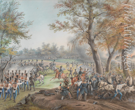 Hoechle Johann Nepomuk - Battle at Zalesie near Biala Podlaska on October 1812