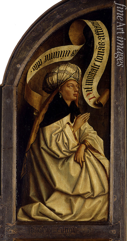 Eyck Hubert (Huybrecht) van - Der Genter Altar. Anbetung des Gotteslammes: Die Erythraeische Sibylle