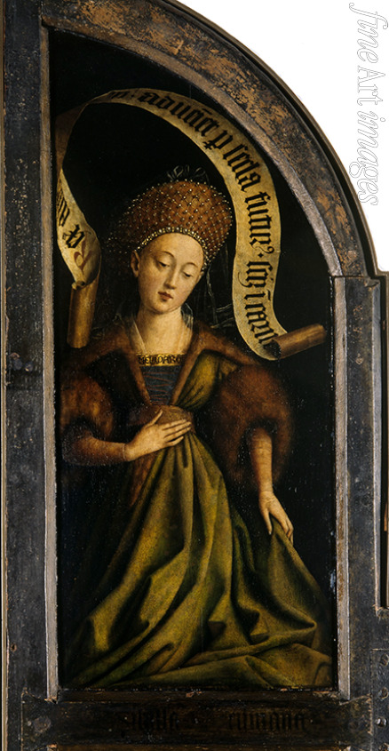 Eyck Hubert (Huybrecht) van - Der Genter Altar. Anbetung des Gotteslammes: Die Sibylle von Cumae