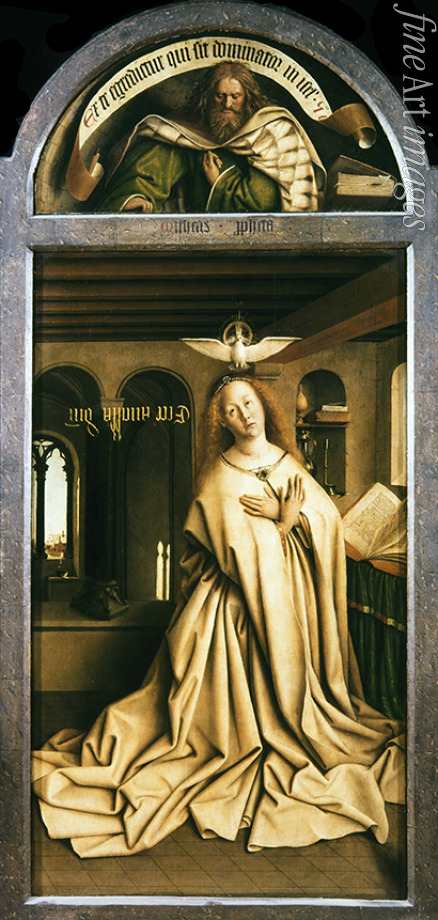 Eyck Hubert (Huybrecht) van - The Ghent Altarpiece. Adoration of the Mystic Lamb: Virgin Annunciate