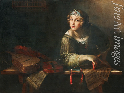 Scaglia Girolamo - Allegorische Darstellung mit Musikinstrumenten und Noten