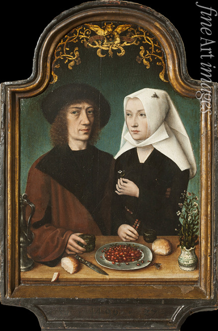 Meister von Frankfurt - Selbstporträt des Künstlers mit seiner Frau