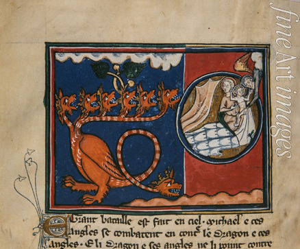 Anonymous - The Woman and the Dragon. Miniature from: Apocalypse de saint Jean