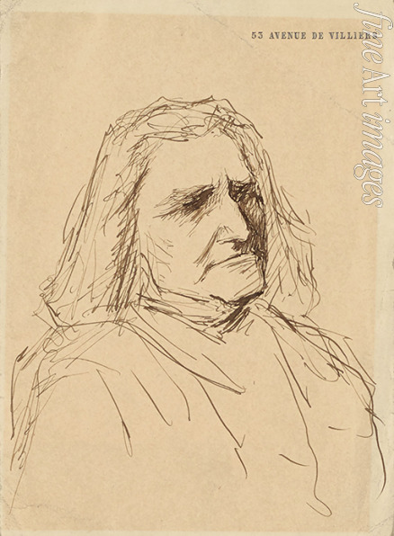 Munkácsy Mihály - Porträt von Franz Liszt (1811-1886)