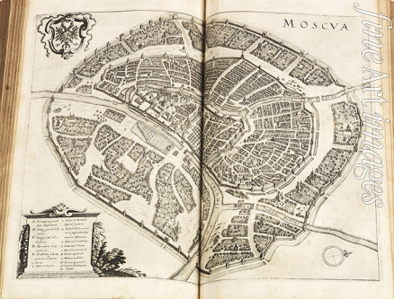 Merian Matthäus the Elder - Map of Moscow. From: Newe Archontologia cosmica by Johann Ludwig Gottfried 