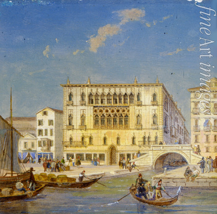 Adam Jean-Victor Vincent - Ansichten von Venedig. Palazzo Bernardo