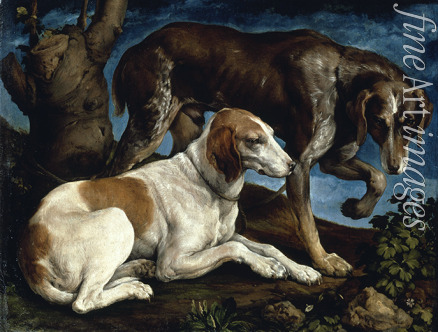 Bassano Jacopo il vecchio - Two hunting dogs