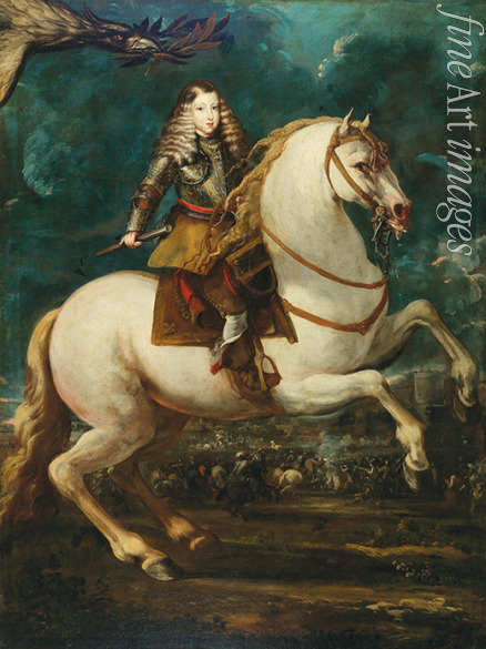 Herrera Barnuevo Sebastian de - Reiterporträt von Karl II. von Spanien