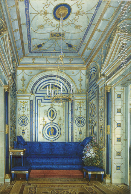 Hau Eduard - Das blaue Arbeitszimmer im Grossen Palast von Zarskoje Selo
