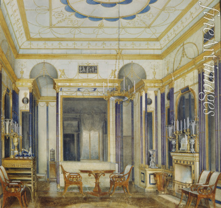 Hau Eduard - Das Gesellschaftszimmer der Kaiserin Maria Alexandrowna im Großen Palast von Zarskoje Selo