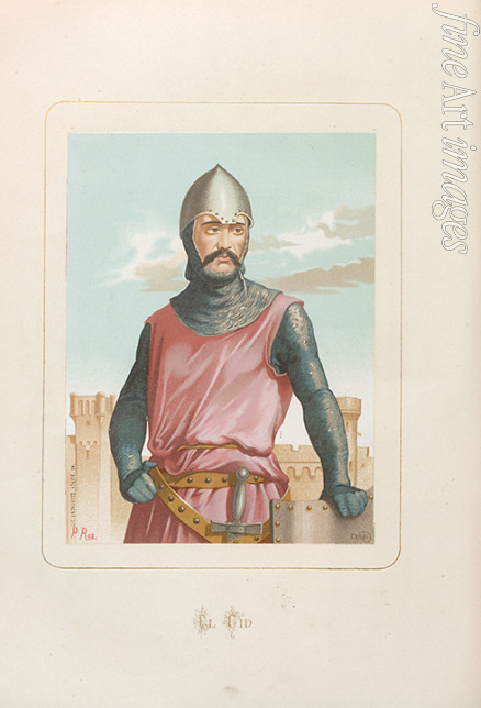 Unbekannter Künstler - El Cid (Rodrigo Díaz de Vivar). Aus: Hombres y mujeres ce?lebres de todos los tiempos von Juan Landa