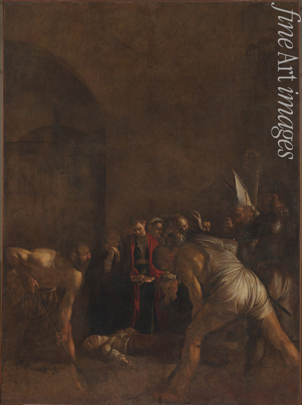 Caravaggio Michelangelo - Begräbnis der Heiligen Lucia (Seppellimento di Santa Lucia)