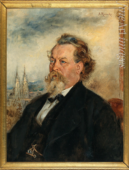 Romako Anton - Porträt von Architekt Wilhelm Bücher (1824-1888)