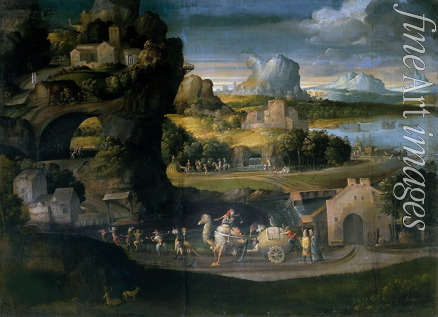 Girolamo da Carpi (Girolamo Sellari) - Landschaft mit Zauberern