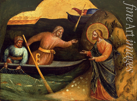 Veneziano Lorenzo - Calling of the Apostles Peter and Andrew (Predella Panel)