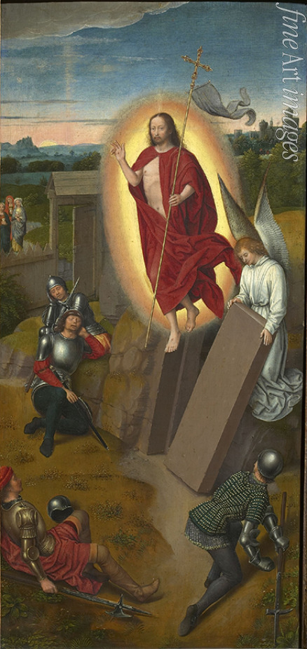 Memling Hans (Werkstatt) - Golgatha-Triptychon: Die Auferstehung, rechte Tafel