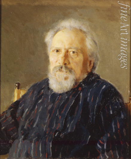 Serov Valentin Alexandrovich - Portrait of the author Nikolai Leskov (1831-1895)