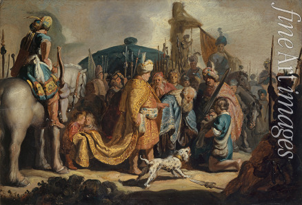 Rembrandt van Rhijn - David with the Head of Goliath before Saul