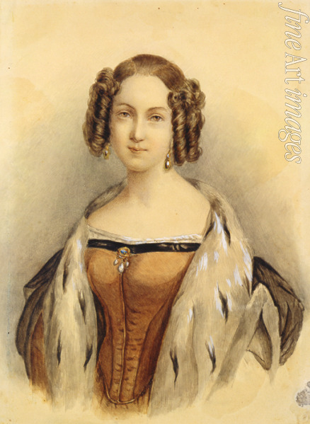 Anonymous - Portrait of Princess Marie of Hesse and the Rhine (1824-1880), future Empress of Russia