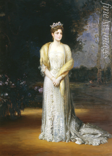 Veber Jakov Jakovlevich - Portrait of Empress Alexandra Fyodorovna of Russia (1872-1918), the wife of Tsar Nicholas II