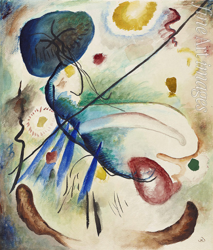 Kandinsky Wassily Vasilyevich - Aquarell mit Strich (Watercolor with stroke)