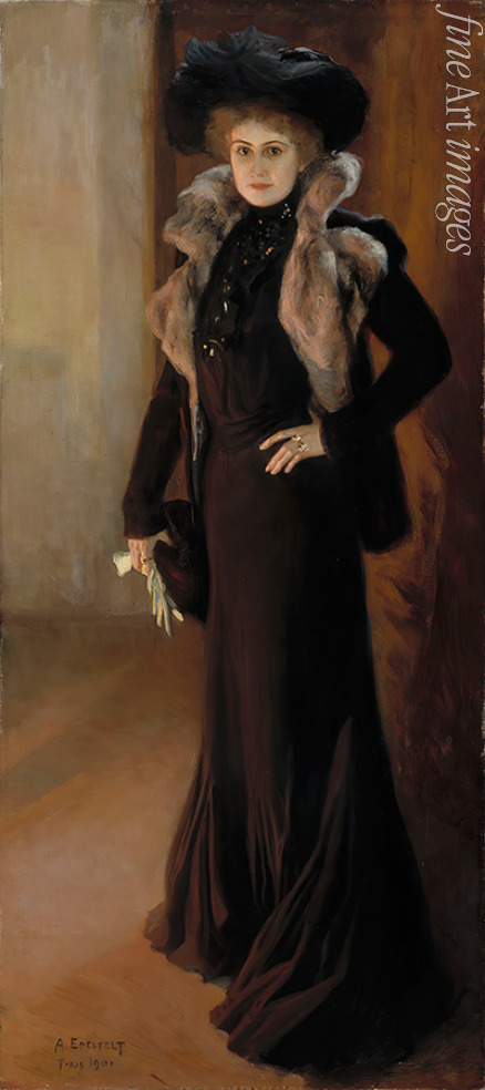 Edelfelt Albert Gustaf Aristides - Portrait of the opera singer Aino Ackté (1876-1944)