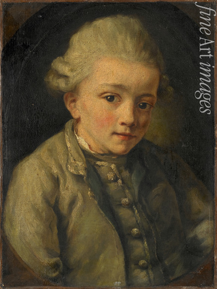 Greuze Jean-Baptiste - Portrait of the composer Wolfgang Amadeus Mozart (1756-1791)